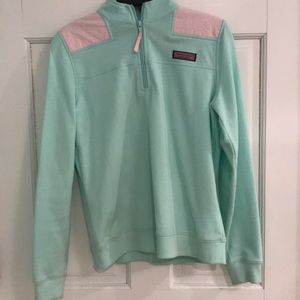 White and Blue Vineyard Vines Pullover